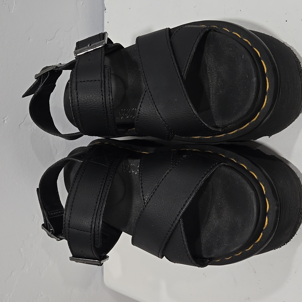 Dr. Martens Black Strappy Platform Sandals